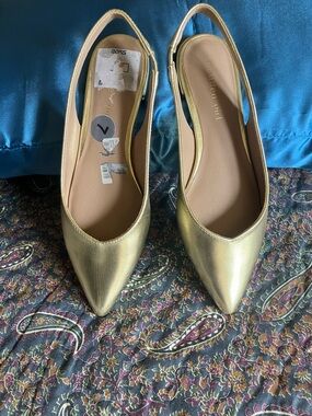 Madden Girl Metallic Gold Slingbacks